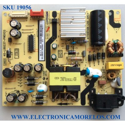 FUENTE DE PODER PARA TV TCL / 08-L8923A7-PW200AB / 40-L89237-PWD1CG / E148158 / PANEL LVU430ND1L / MODELO 43S405LDAA